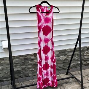 C&C California Pink Halter Maxi Sundress